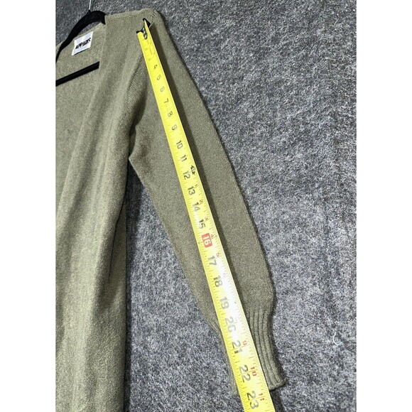 APPARIS Long Duster Cardigan Sweater Olive Green Maxi Split Sides Made in Italy - Picture 8 of 10